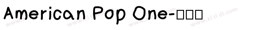 American Pop One字体转换